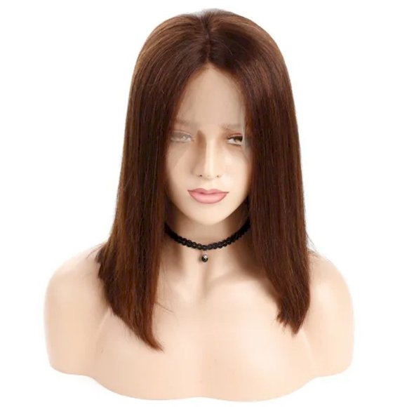 www.goldyhair.ca Other - 100% Human Hair Lace Front, Short Bob Wig 12" Inch